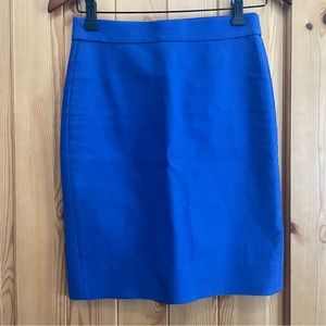 J. Crew No. 2 Pencil Skirt 00P Royal Blue